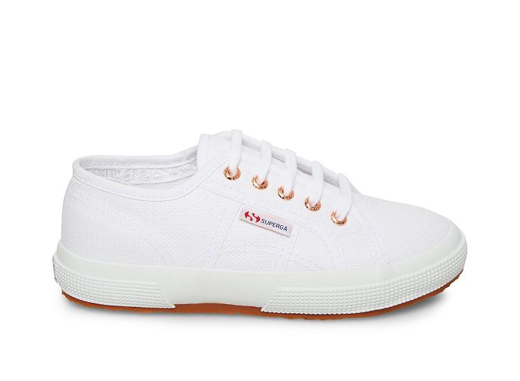 Superga 2750 Jcot Classic White Pink - Kids Superga Shoes